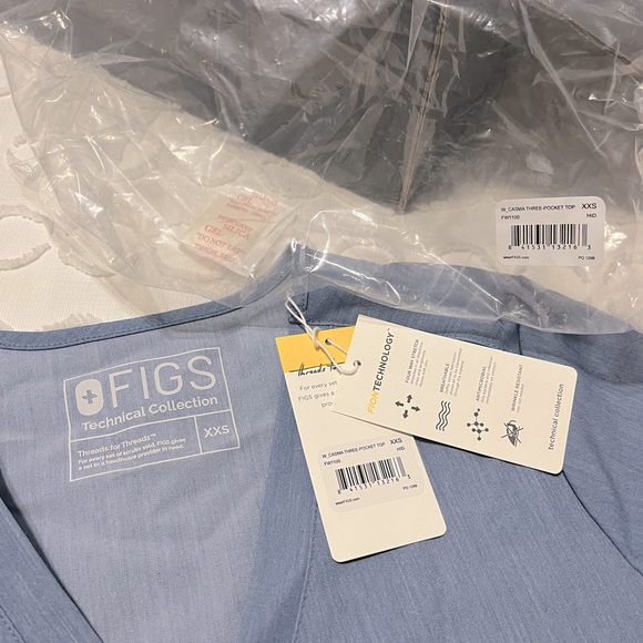 Figs heather indigo Casma tops - Picture 2 of 9